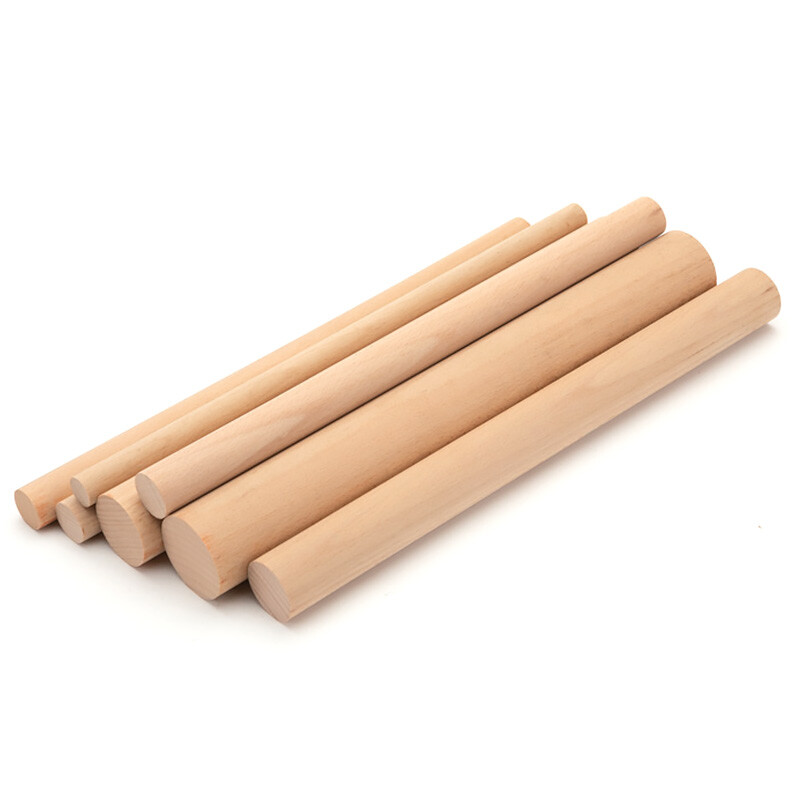 Beech Wood Dowels Smooth Rod Pegs 10CM/15CM/20CM Craft Sticks DIY