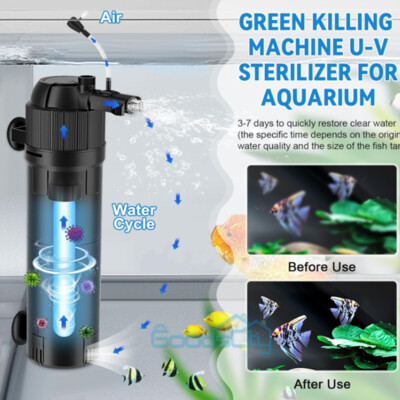 thumbnail: Fdit UV Sterilisator Lamp Voor Aquarium - Waterdichte UV-C Lamp 7W Voor Tank Of Vijver