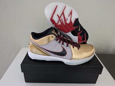 Nike Zoom Kobe 4 Protro Gold Medal Olympics White Red FQ3544-100