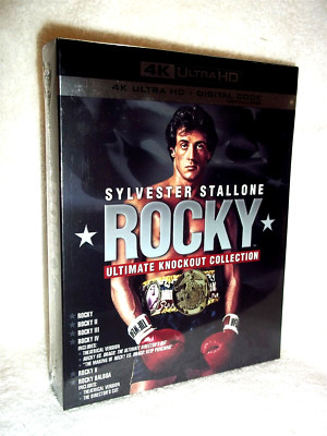 Rocky 6-Film Collection (4K/Blu-ray, 2024, 7-Disc) NEW Sylvester Stallone boxing