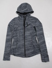 Lululemon Hooded Define Jacket Nulu Heathered Black / White / Black Size 6