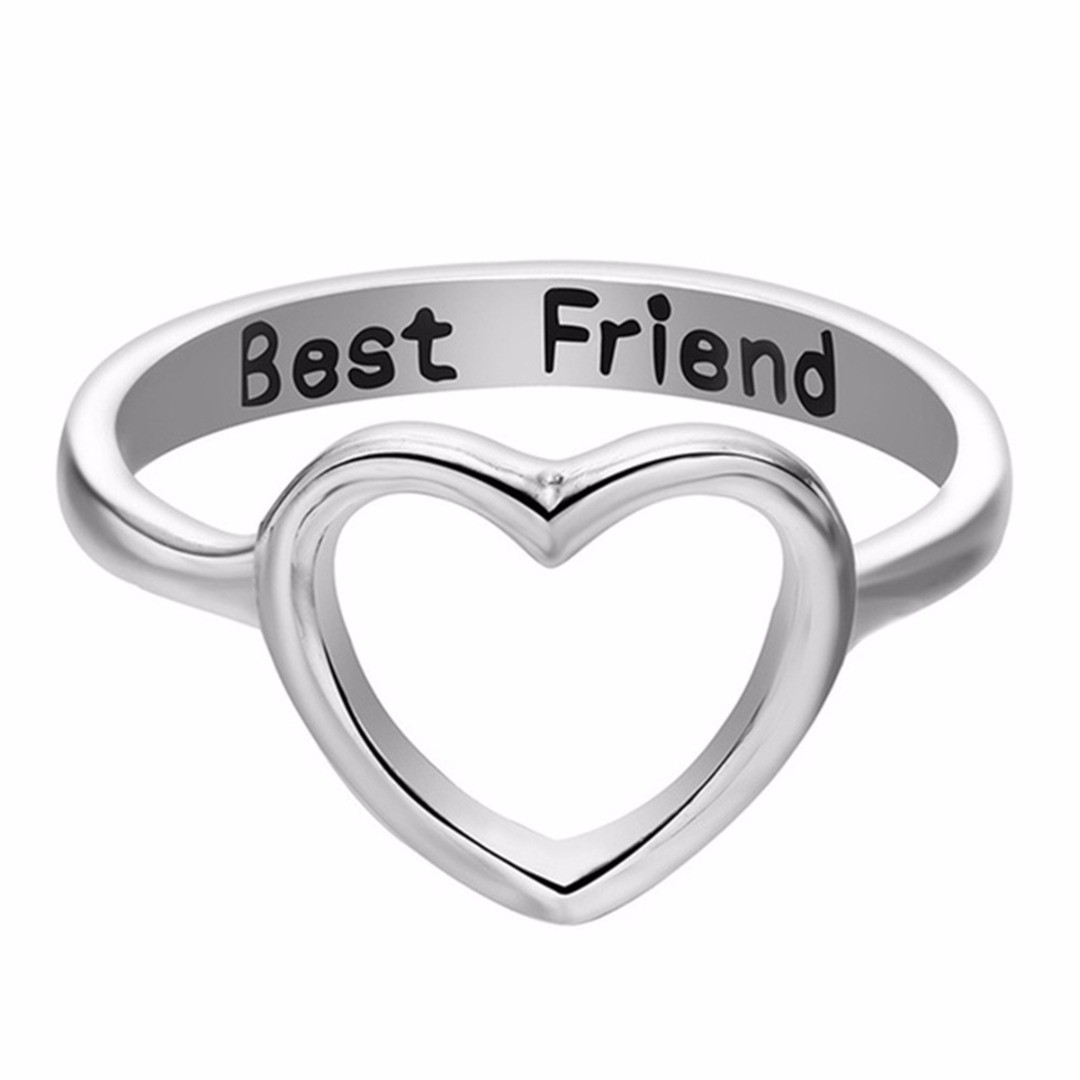 Anillos de amistad para mujer amor corazón mejor amigo anillo promesa joyería bandas regalo eBay