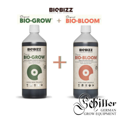 BioBizz Grow + Bloom 2x 250ml Starter Set Erde organischer Dünger BlüteWachstum 