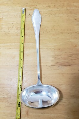 VINTAGE WELLNER GERMANY WLN4 90 HIGH QUALITY SILVERPLATE ''12'' SOUP -PUNCH LADLE 