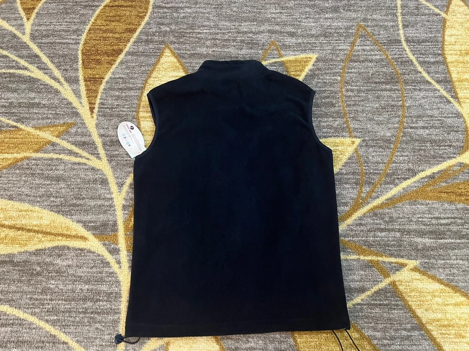 $48 NWT MEDIUM MEN Mossy Oak Camo Performance Fleece Full Zip Vest Black - Image 4 of 4