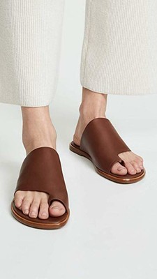 cognac leather sandals