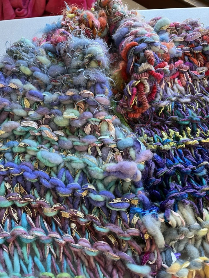 Poncho tejido a mano hilo artístico boho hippie genial Foto 2 de 4