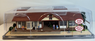 #ad #ad Menards Gold Line O Scale Allentown Train Station Lighted 279 3846 Limited Ed $247.38