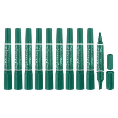 10 Pcs Art Marker Pen Double-Ended Colored Pen Dual Sketch Marker, Dark Green
