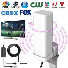   6000 Mile Digital TV Antenna HDTV 4K 1080P Amplified Long Range 360  Outdoor