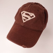 Superman Boys Brown Adjustable Baseball Hat Cotton Logo Cap