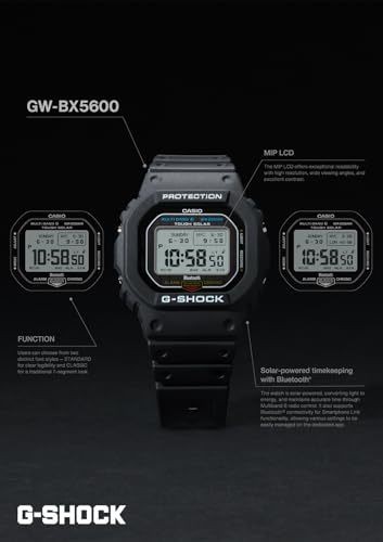 CASIO G-SHOCK GM-5600B BLACK 【美品】 CASIO G-SHOCK GM-5600B-1JF Metal Bezel Digital Watch Black 43.2mm