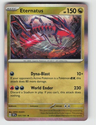 Holo Eternatus 141/191 Rare Surging Sparks Near Mint