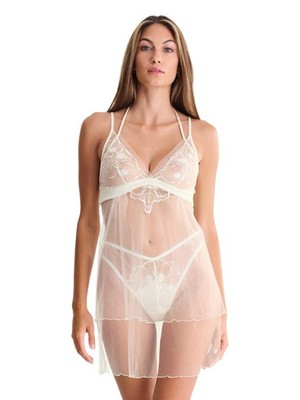 Lisca Negligee Miracle Gr. 36-42, Ecru und Rot