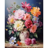 Blume Vase Malen Nach Zahlen Erwachsene Blume Malen Nach Zahlen 40X50Cm Leinw...