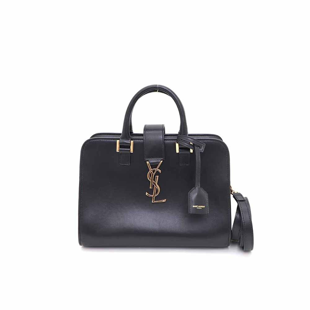 Borsa Saint Laurent Cabas bambino nera con dettagli oro 568853 140968872