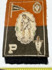 Alfombra deportiva de atletismo Murad Tobacco Felt PRINCETON UNIVERSITY 1910 flecos antiguos