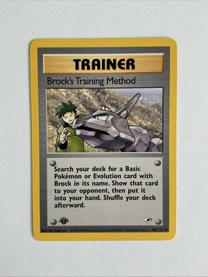 Trainer Brock s Training Method 1st Edition Gym Heroes WOTC LP