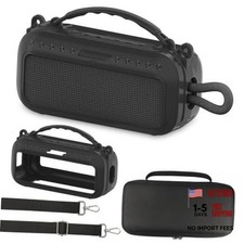Silicone Cover and Carrying Case for Bose SoundLink Plus Speaker Black Case
