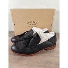 Kork-Ease Black Full Grain Leather Tassel Loafer Tinga Size 9.5 New with Box