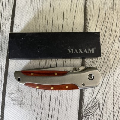 Maxam 4 Inch Liner Lock Folding Pocketknife Half Serrated 2.875'' Blade NIB.