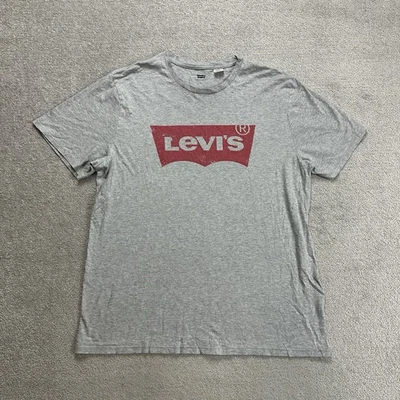 LEVIS Herren T Shirt Kurzarm Gr XL Regular Fit Retro Classic Logo 8515 Grau - Bild 1 von 4
