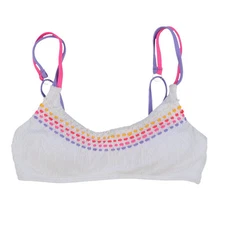 Hula Honey Women's Bikini Bathing Suit Swim Top Textured Stitch Detail M Xl New