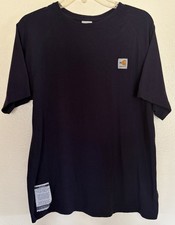 Carhartt FR T Shirt Men M Blue Workwear Short Sleeve Flame Resistant Work Dry-GC