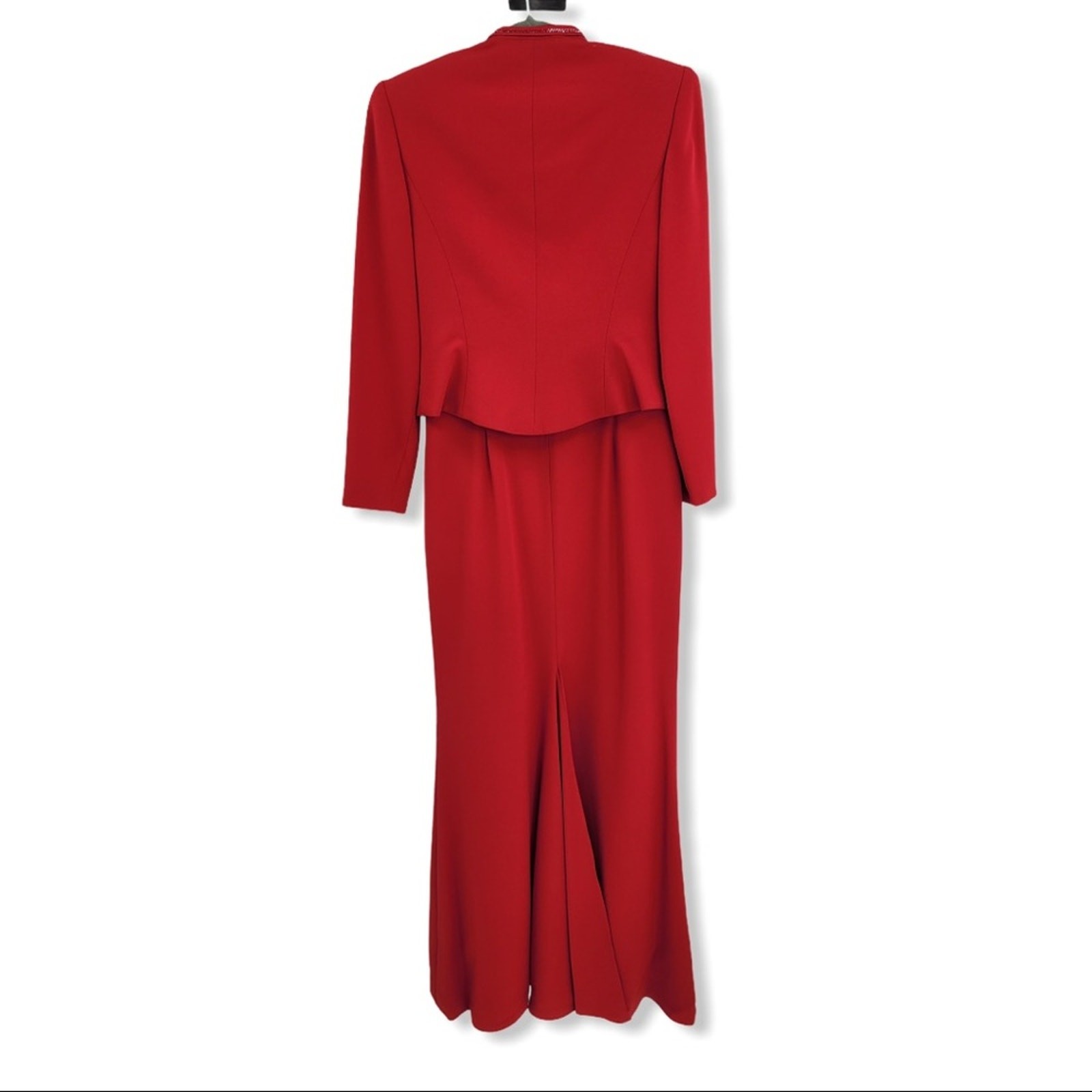 Daymor Couture Red Long Evening Gown & Jacket Size 4 NWT