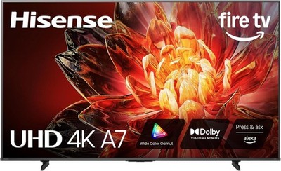 HISENSE 43'' Class A7 Series 2025 Model 4K UHD Smart Fire TV, Voice Remote Alexa