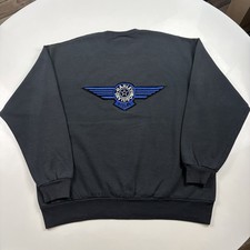 Vintage 90s Harley-Davidson Embroidered Motorcycle Crewneck Sweatshirt Large