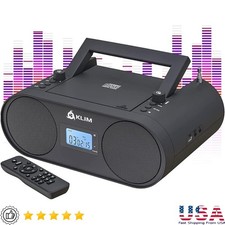 Portable Bluetooth CD Player AM FM Radio Boombox Rechargeable USB AUX Speaker