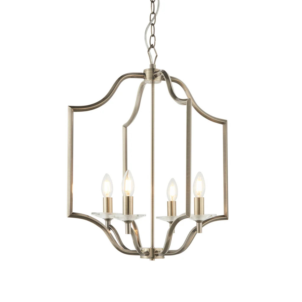 Ceiling Light Brass Lainey 4 Antique Endon 81916