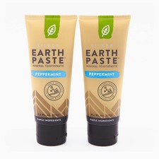 Earthpaste w/Silver Natural Non-Fluoride Toothpaste, 2 Pack Peppermint
