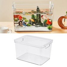 Frameless Clear Aquarium 360 Degree Visibility DIY Decoration Clear Rimless -DSO