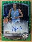 Nyla Brooks 2025 Bowman - 1st Chrome Green Geometric Auto /99 - UNC #CPA-NR