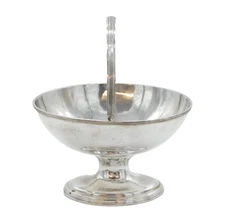 George III Sterling Silver Crested Pedestal Sugar Basket Antique 1792 London