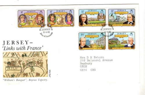 1982 JERSEY - LINKS WITH FRANCE FDC FROM COLLECTION N18