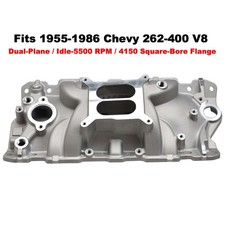 Intake Manifold For 1955-1986 Small Block Chevy Sbc Gen I 262-400 V8 Aluminum