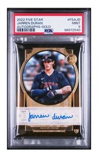Jarren Duran 2022 Topps Five Star Auto Gold Parallel /10 Rookie RC PSA 9 MINT 