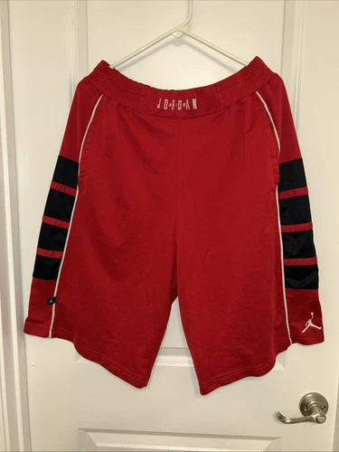 Nike Air Jordan Cat Scratch Jumpman pantaloncini da basket uomo GRANDI rossi 589345 696