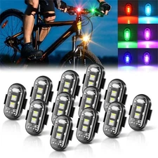Wireless Led Strobe Lights with Remote, 8 Colors USB Charging for Car Motorcycle
