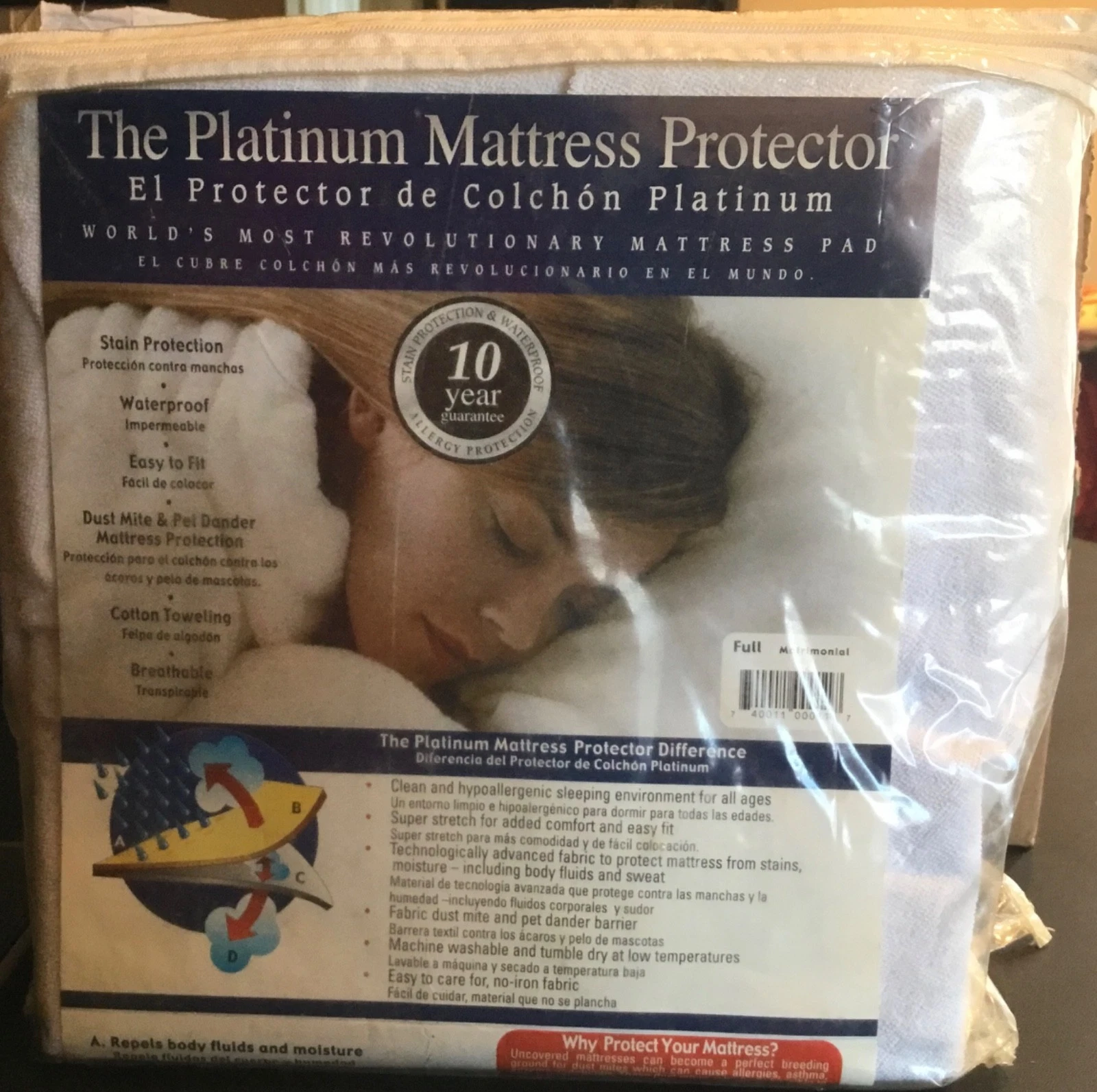 The Platinum Mattress Protector Size Full Matrimonial Waterproof Home Bedding
