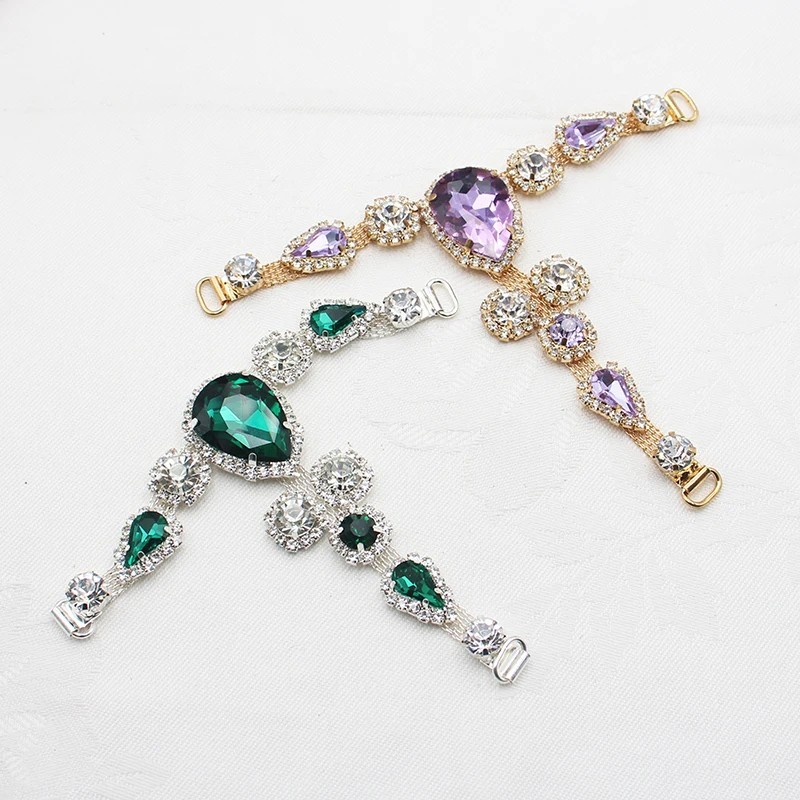 PANTOFOLA D’ORO Connettore Bikini Catena Ciabatta Cristallo Elegante Forte per Ricambio Artigianato Fai da Te