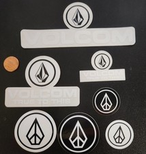 VOLCOM surf snowboard BMX skateboard 7 sticker set Flawless NEW old stock 1