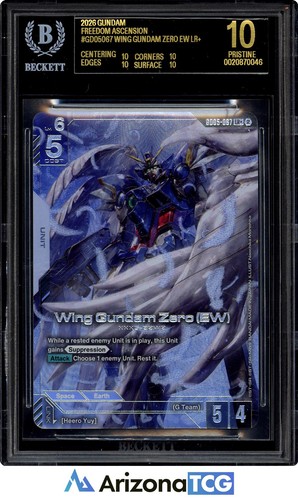 Gundam Wing Gundam Zero EW GD05-067 Freedom Ascension Pop 1 BLACK LABEL BGS 10