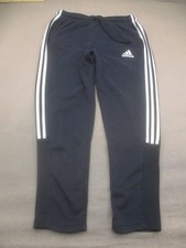 Adidas Size M Womens Blue Pull On Drawstring Pockets Athletic Sport Pants 120