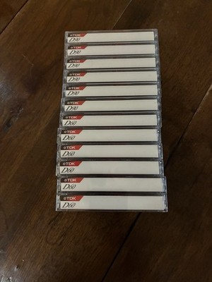 Lot of 12 Professionally Erased TDK Cassette Tapes, 6 90 Min and 6 60 Min