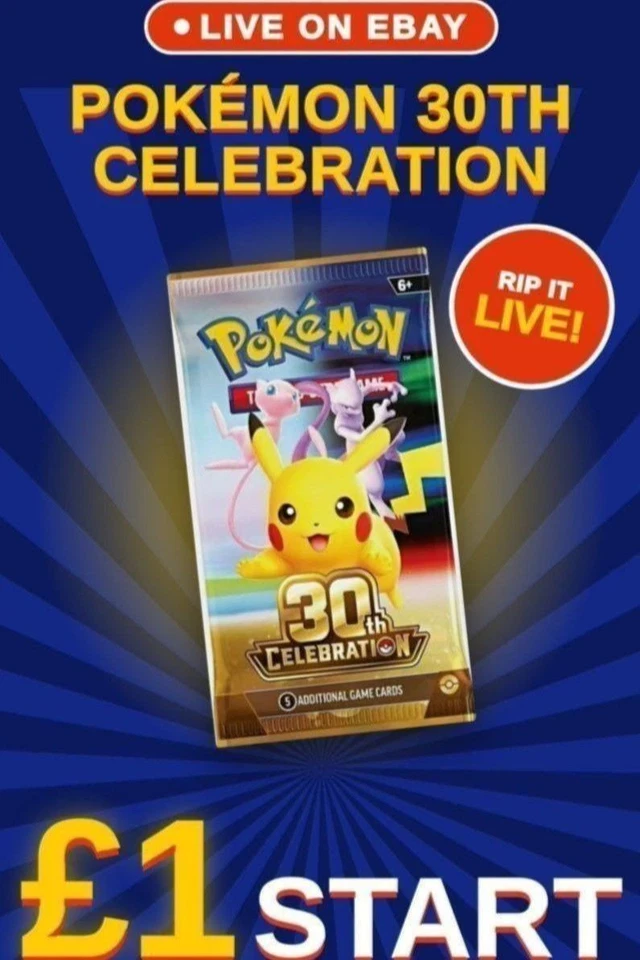 Pokemon 30th celebration £1 START LIVE RIP!!! 🔥