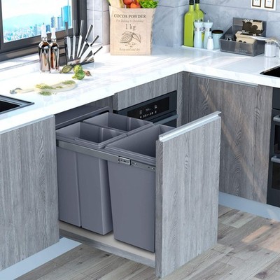Küche Papierkorb Abfalleimer ausziehbar Soft Close Mülleimer Recyclingschrank Müll Ca